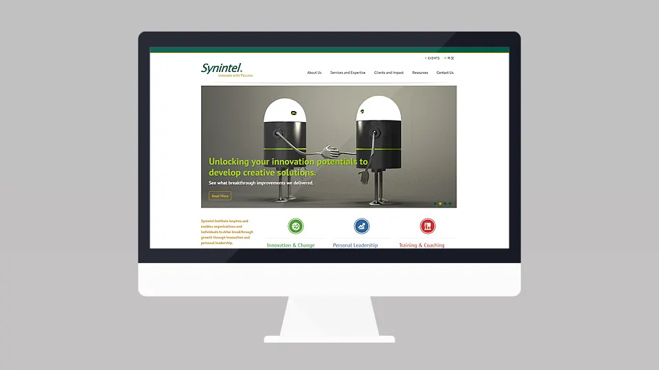 Synintel website design